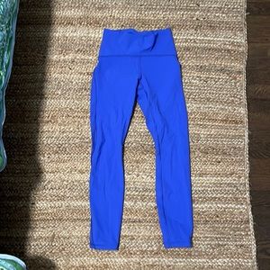 Cobalt Blue Lululemon leggings- size 4 - worn once